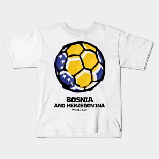 Bosnia And Herzegovina Football Country Flag Kids T-Shirt